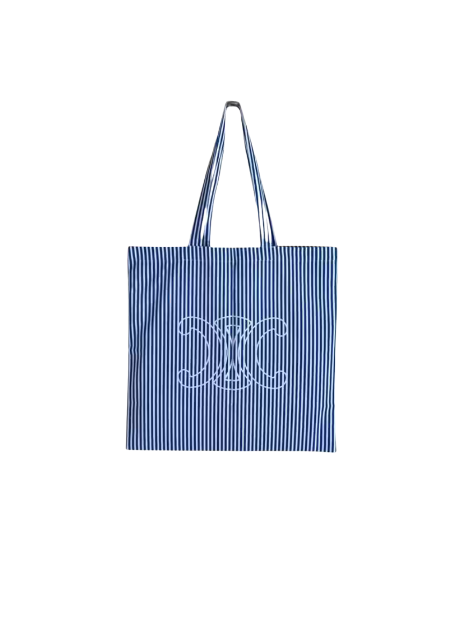 Celine Triomphe Limited Gift Tote Bag In Cotton And Canvas Blue