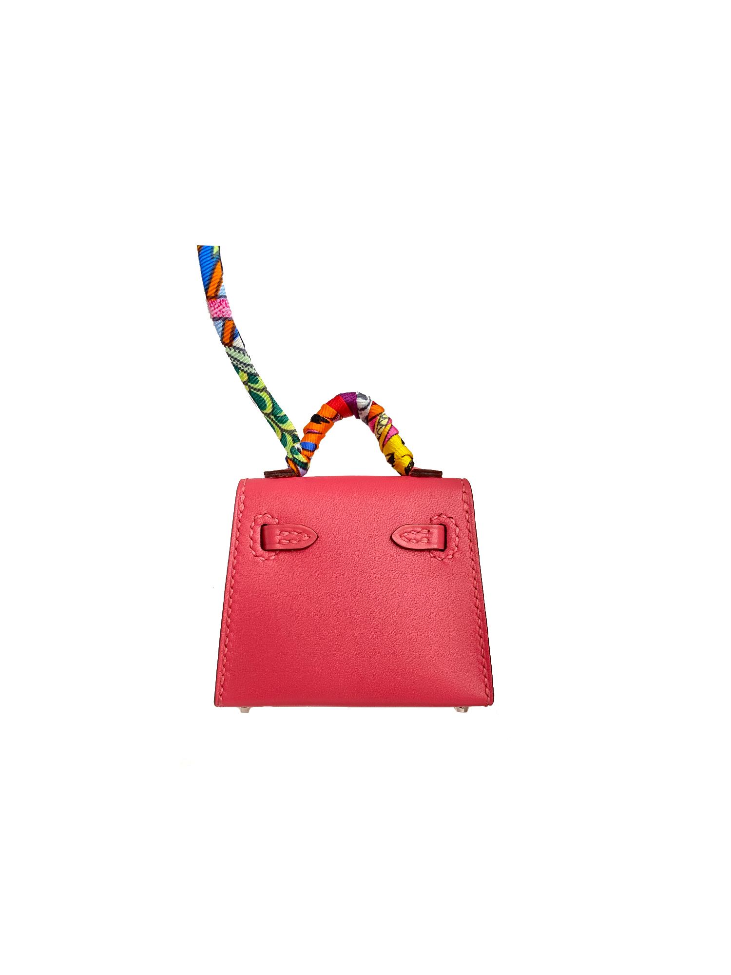 HERMES Micro Kelly Twilly Bag Charm Pink YTY007AG Box Calf 33467 – brand-jfa