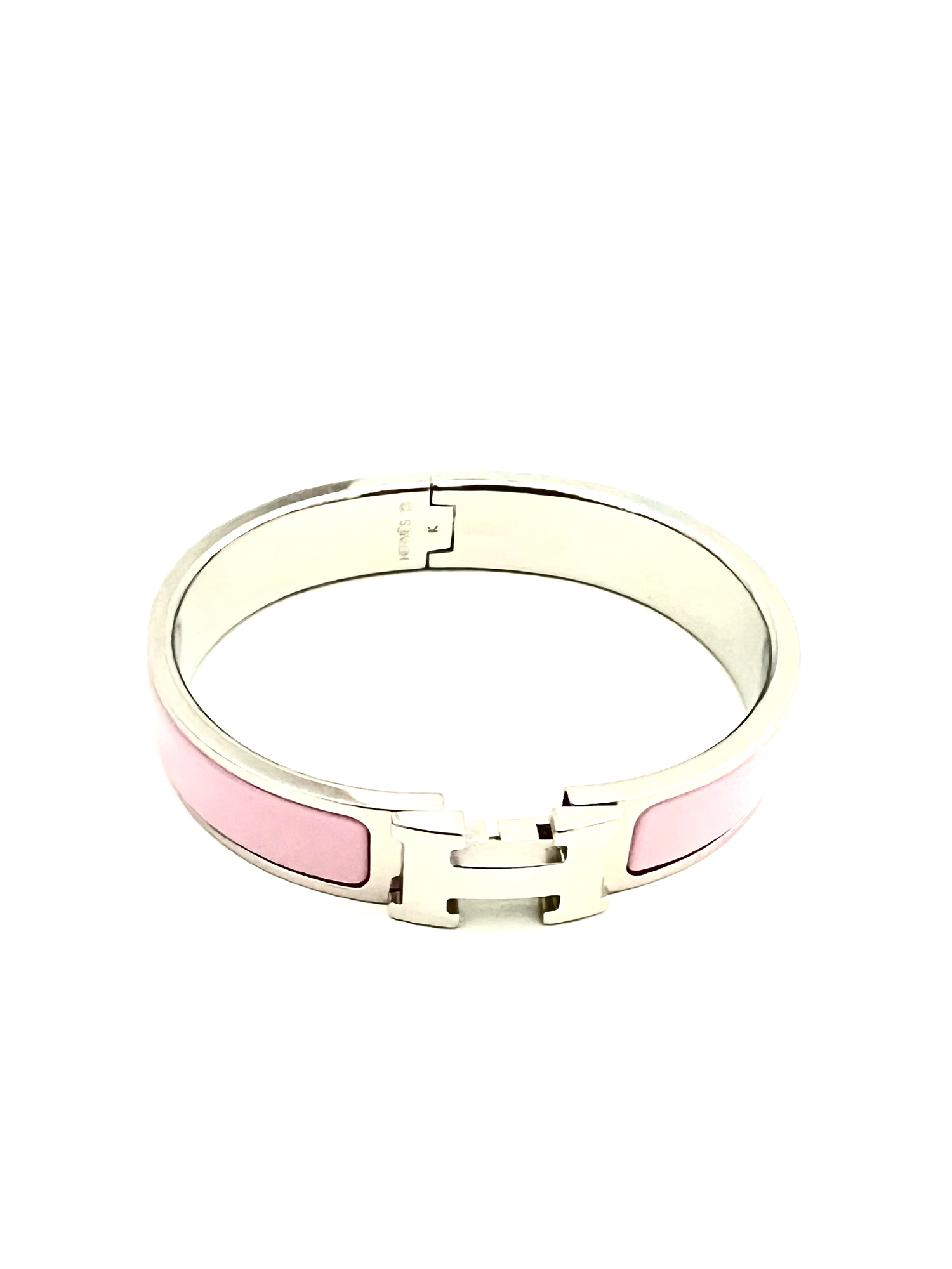 HERMES CLIC-CLAC H BRACELET, ROSEE DRAGEE - GOLD PLATED - SIZE SMALL (PM) -  Hebster Boutique