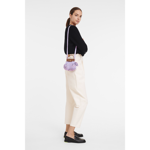 Longchamp Crossbody Bag XS Le Pliage Filet in Violet (Lilac)
