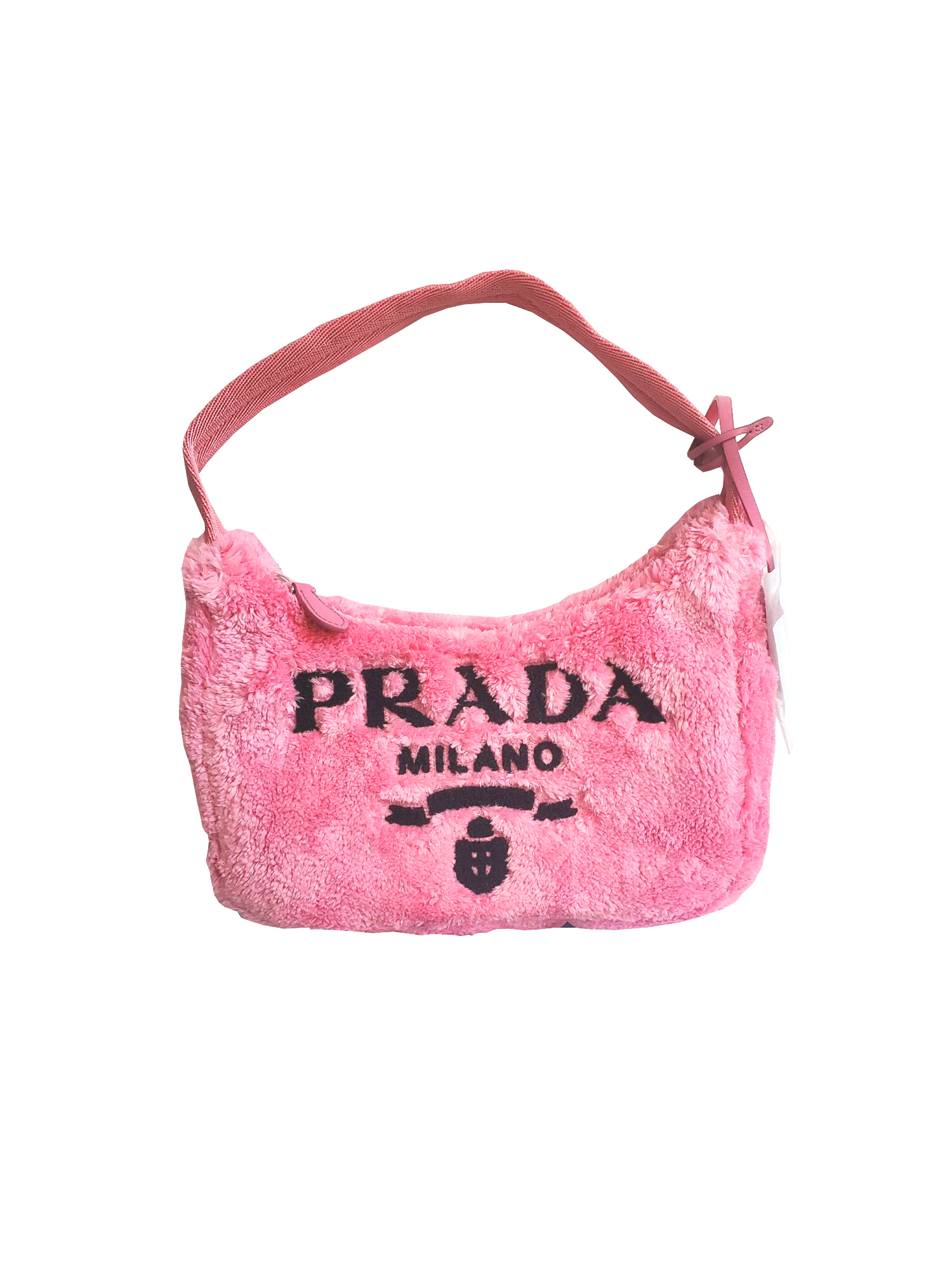 Prada Re-Edition 2000 Terry Mini Bag Petal Pink/Black in Soft Terry - US