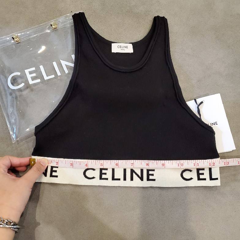 Shop CELINE Celine sports bra in athletic knit (2A68L372N.38CR,  2A68L372N.25PC) by mercadodecielo