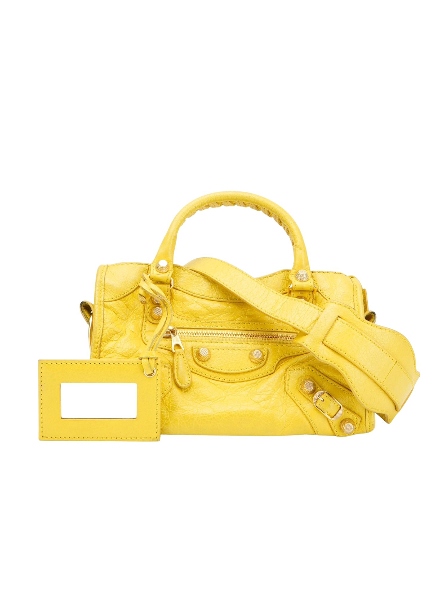 Balenciaga mini best sale city bag yellow